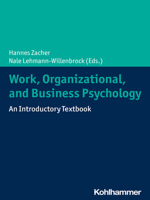 cover image of Work, Organizational, and Business Psychology